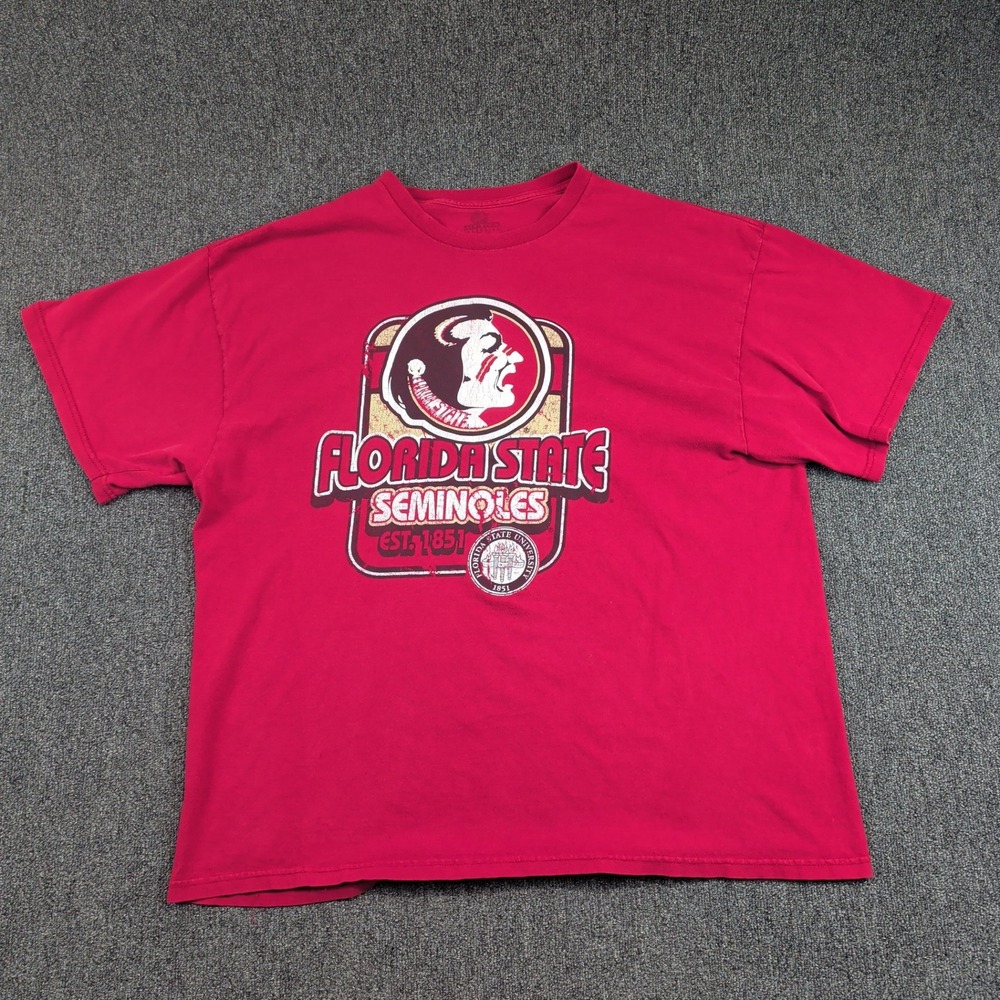 Florida State University Vintage Aesthetic T-Shirt XL Red Seminoles NCAA Sporty